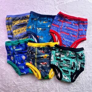 MooMoo Baby 6 Pack Potty Training Underwear 4T Transportation Trains Cars Trucks